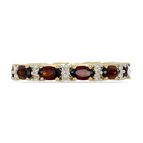 BUY NATURAL GARNET GEMSTONE RING IN  925 STERLING SILVER
